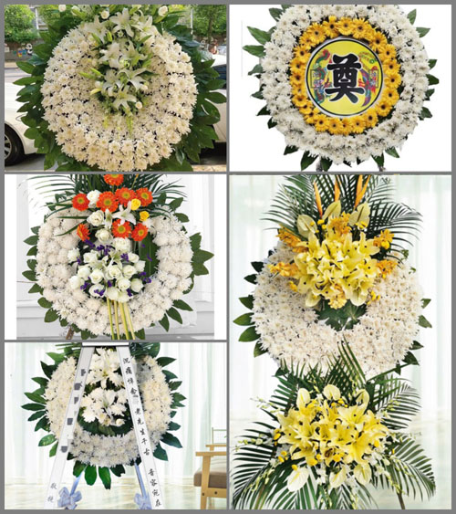 河南南阳镇平县雪枫街道七里庄村花圈速递